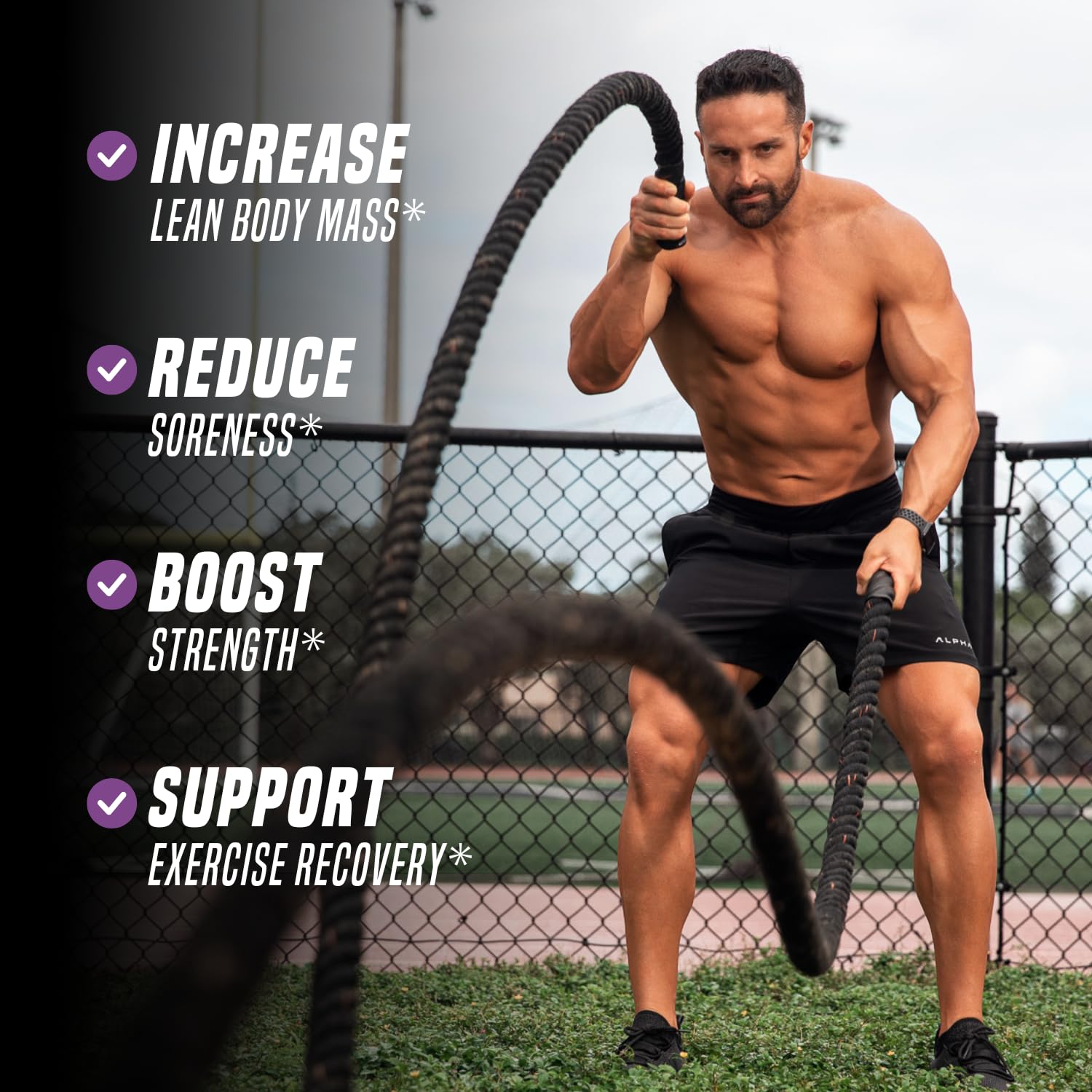 Outwork Nutrition creatine monohydrate bottle boosts energy-ready muscles for next workouts.