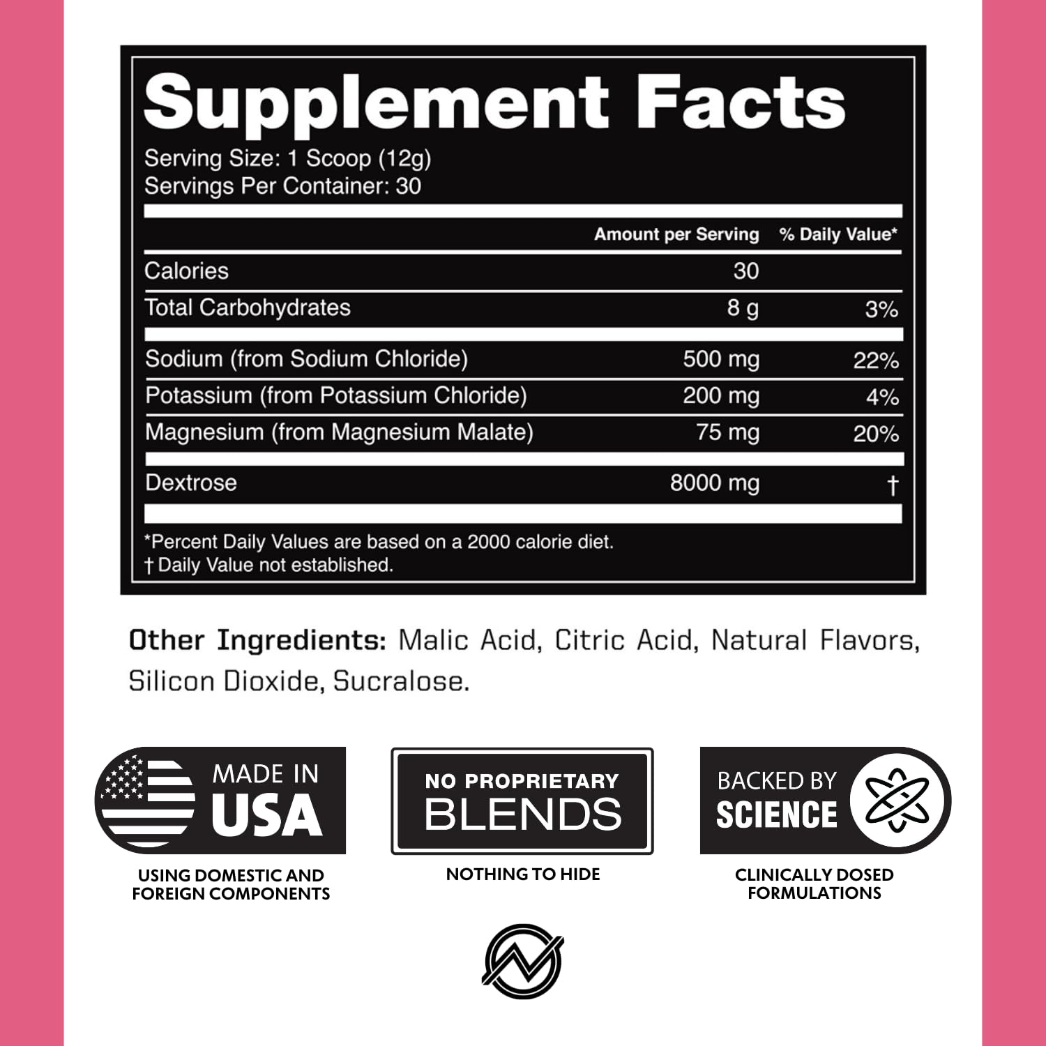Outwork Nutrition Electrolytes Powder 30-serving container displayed