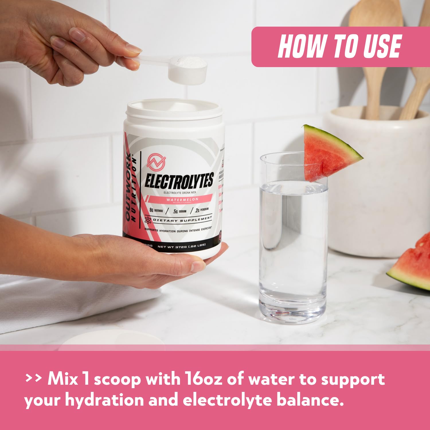 Outwork Nutrition Electrolytes Powder athlete training with hydration support