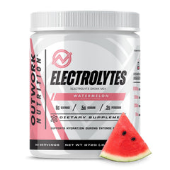 Outwork Nutrition Electrolytes Powder Watermelon bottle for hydrated workouts