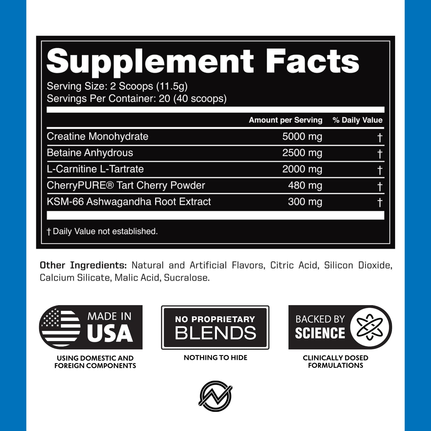 Outwork Nutrition Lane Norton reference badge indicates science-backed formulation.