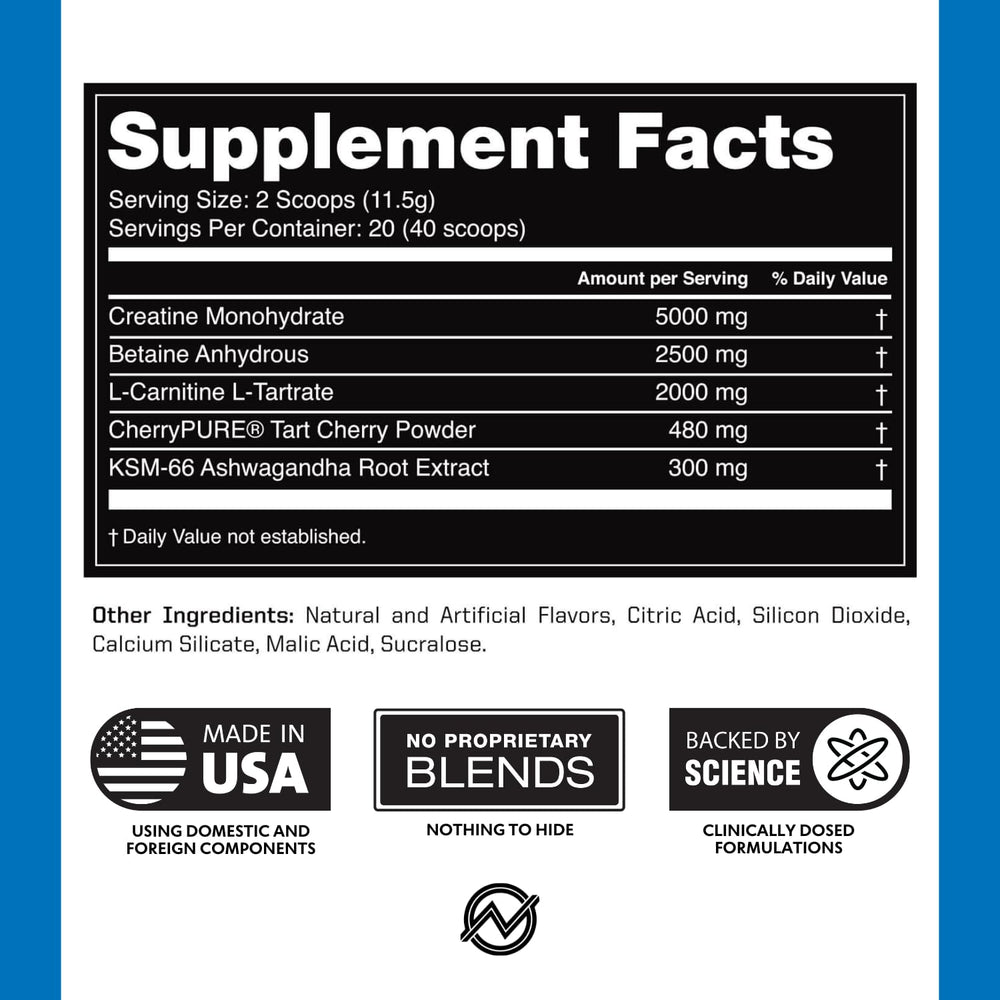 Outwork Nutrition Lane Norton reference badge indicates science-backed formulation.