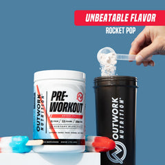 Outwork Nutrition preworkout USA lab-tested badge signals quality.
