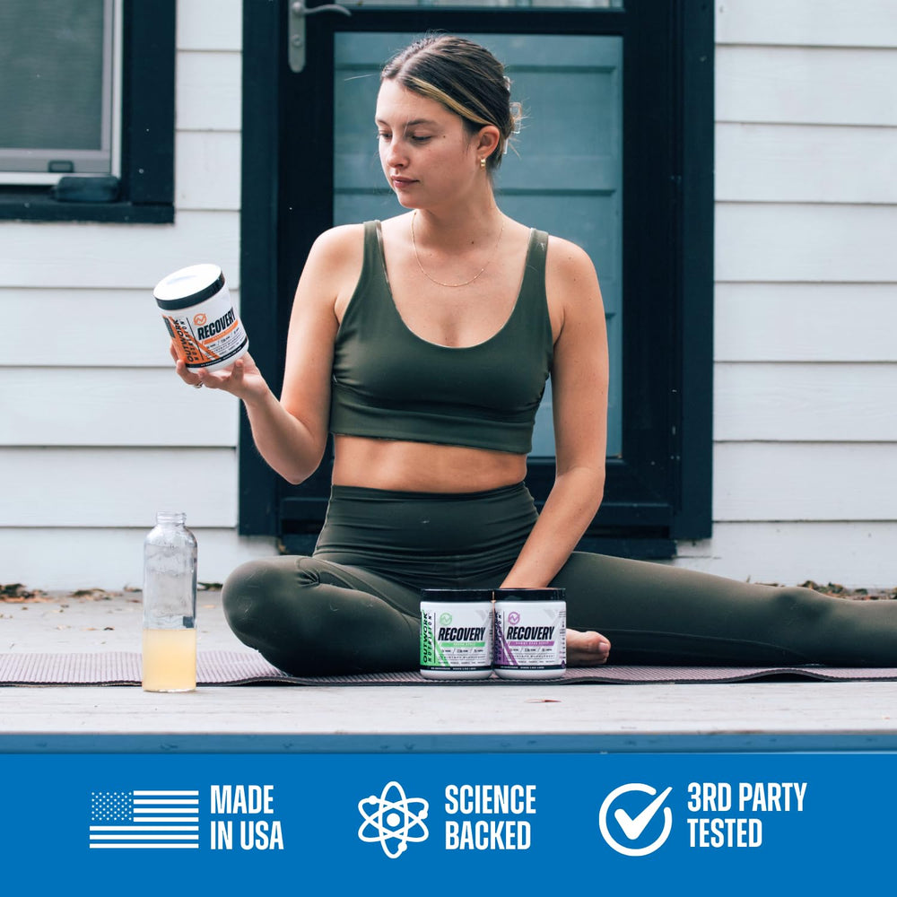 Outwork Nutrition tart cherry extract ingredient close-up hints reduced soreness potential.