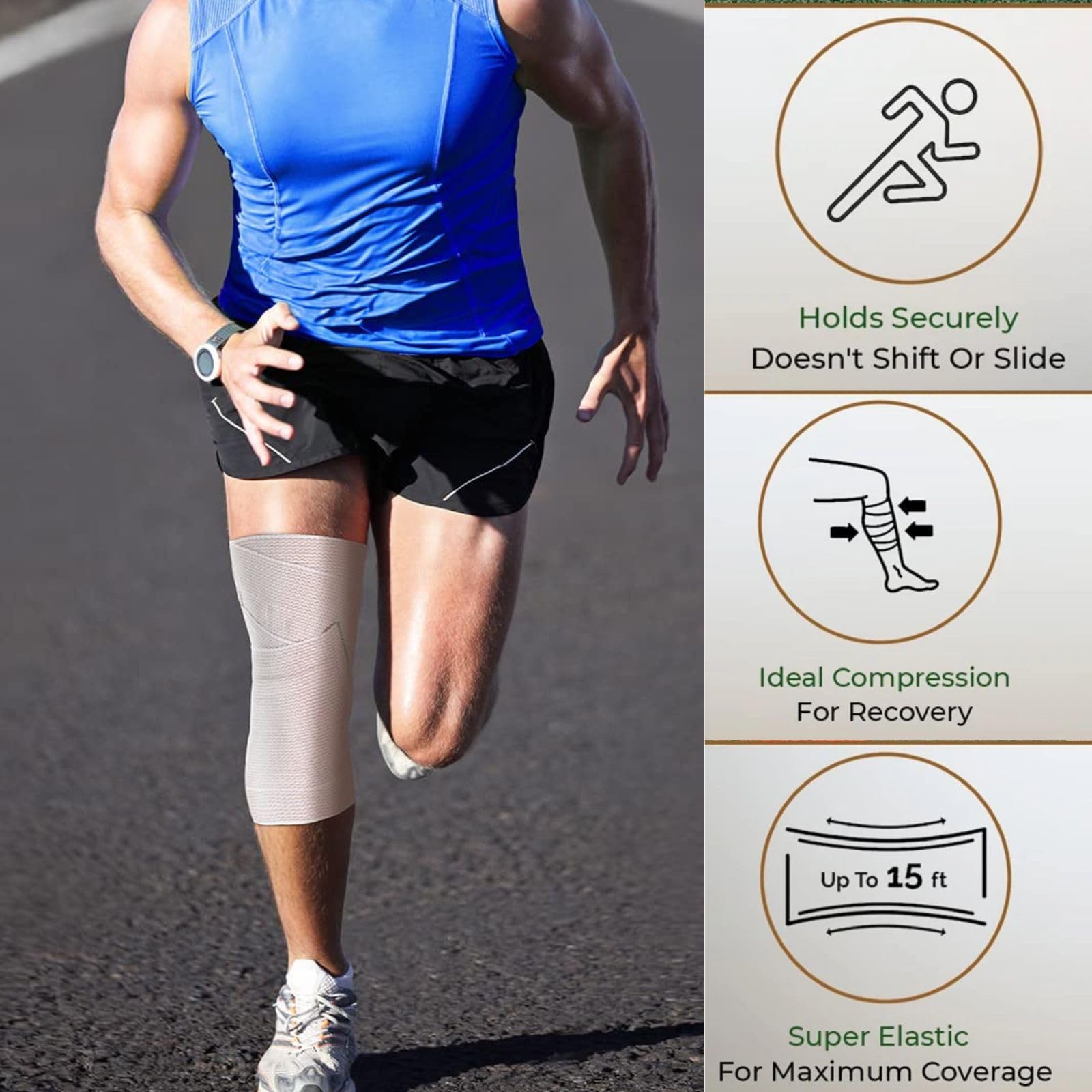 Outzen four-pack elastic bandage wrap ready for use