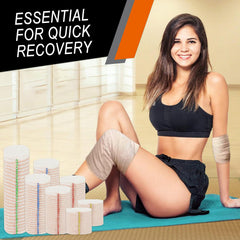 Outzen elastic bandage wrap on wrist provides comfortable compression
