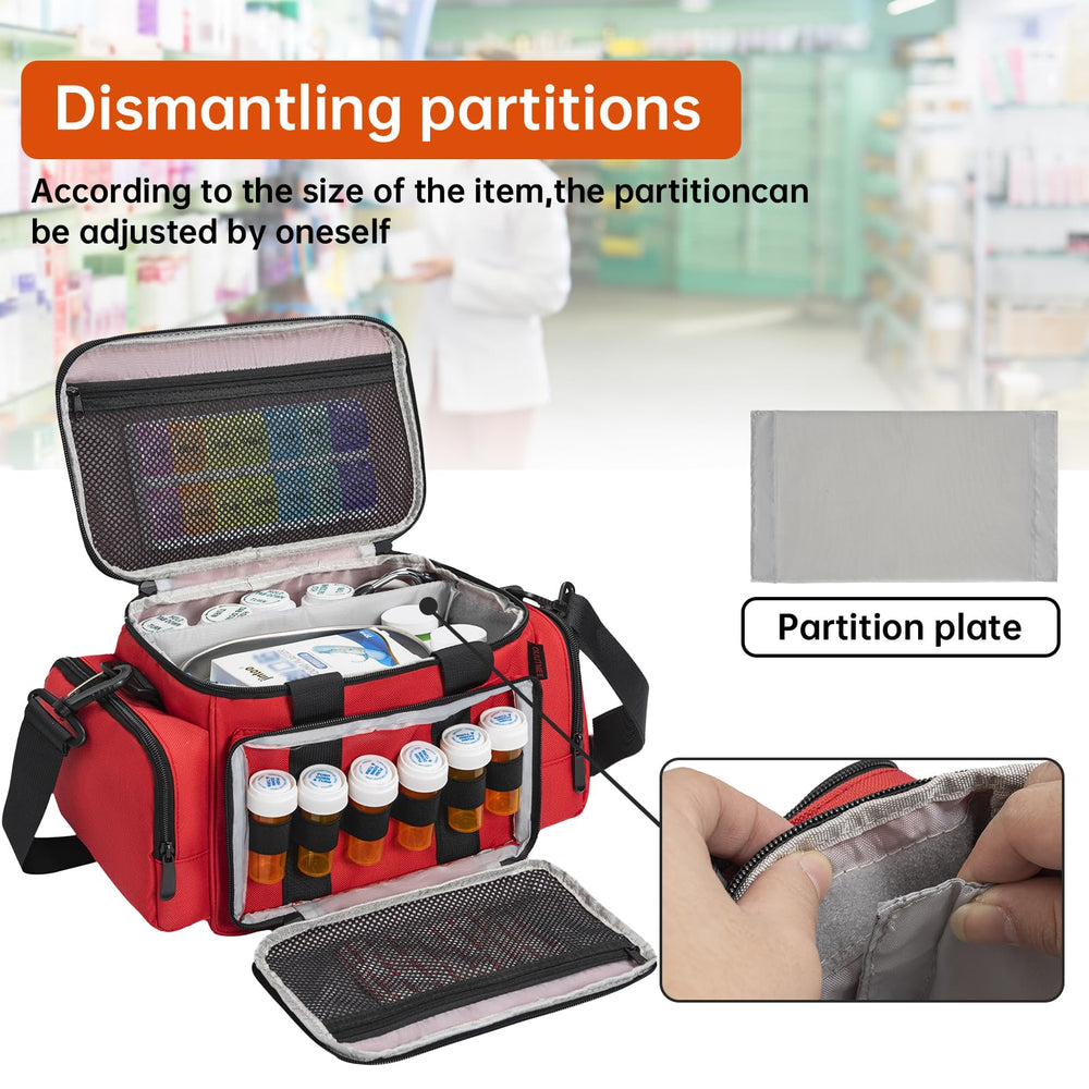 OUUTMEE medicine bag interior dividers organize bottles and pills for easy access