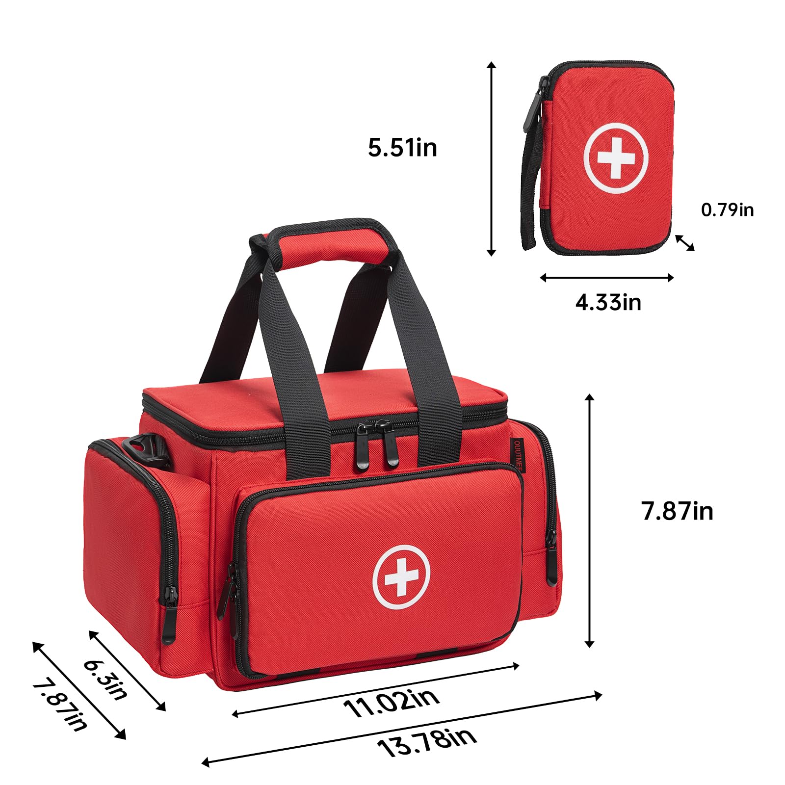 OUUTMEE medicine bag adjustable shoulder strap enhances on the go portability