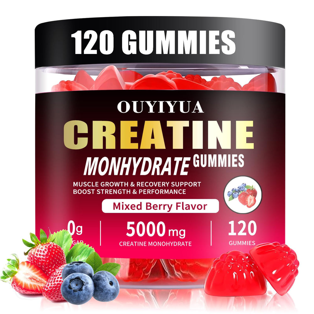OUYIYUA Creatine Gummies bottle front showing the product and label