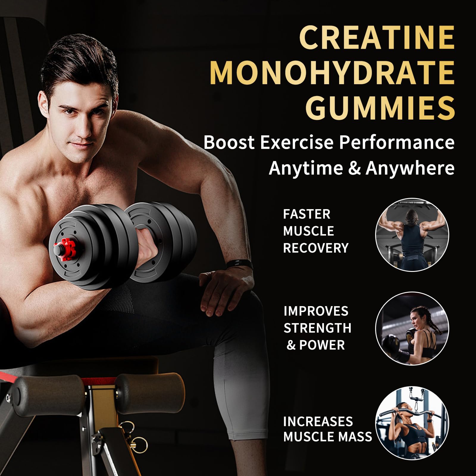 OUYIYUA Creatine Gummies pack shot for value and quantity