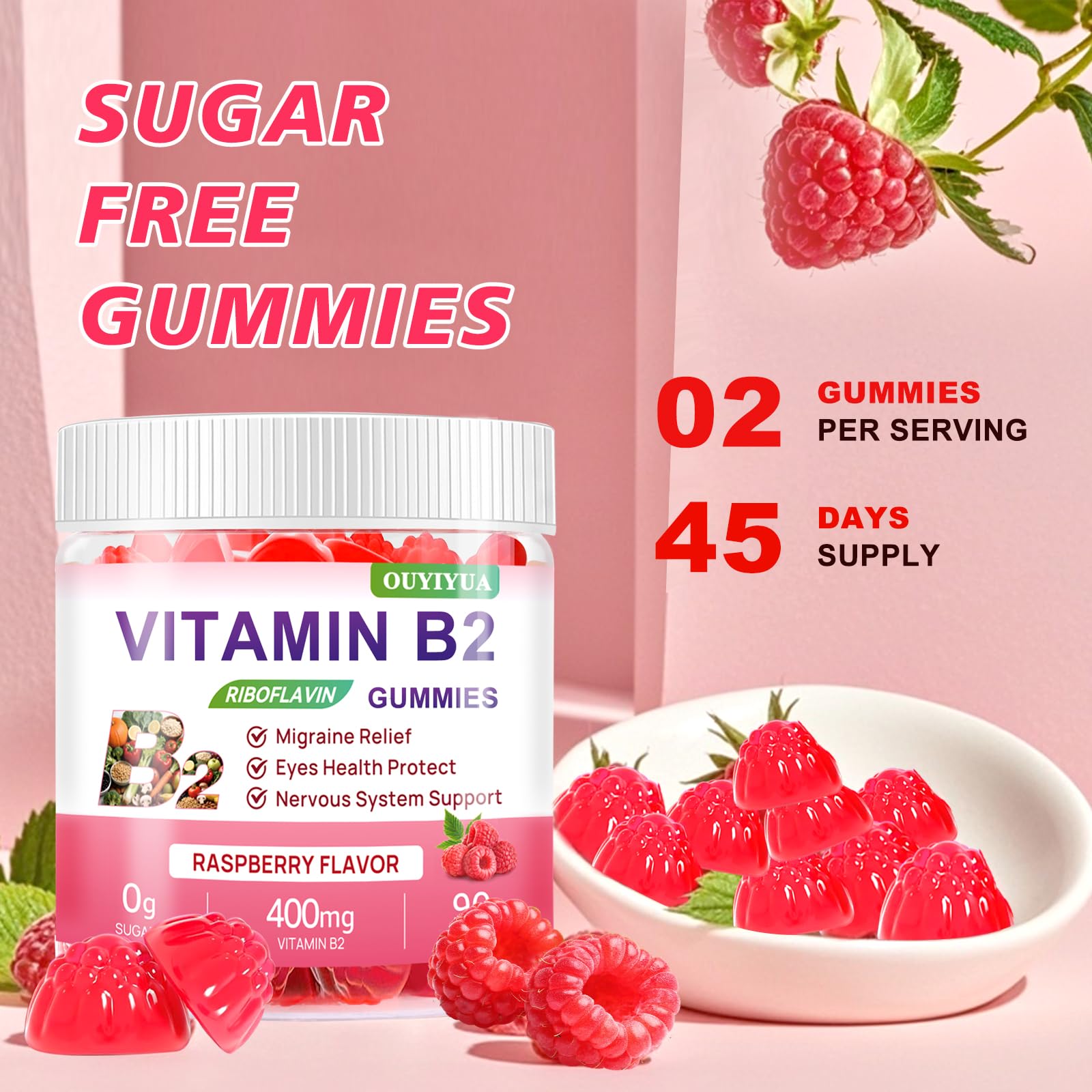 OUYIYUA Vitamin B2 Gummies nutrition label read for informed choices