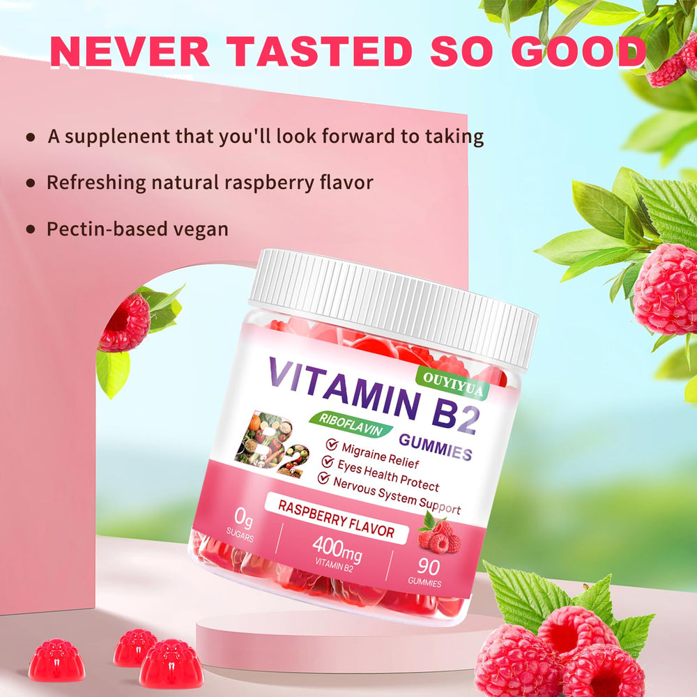 OUYIYUA Vitamin B2 Gummies raspberry flavor snack