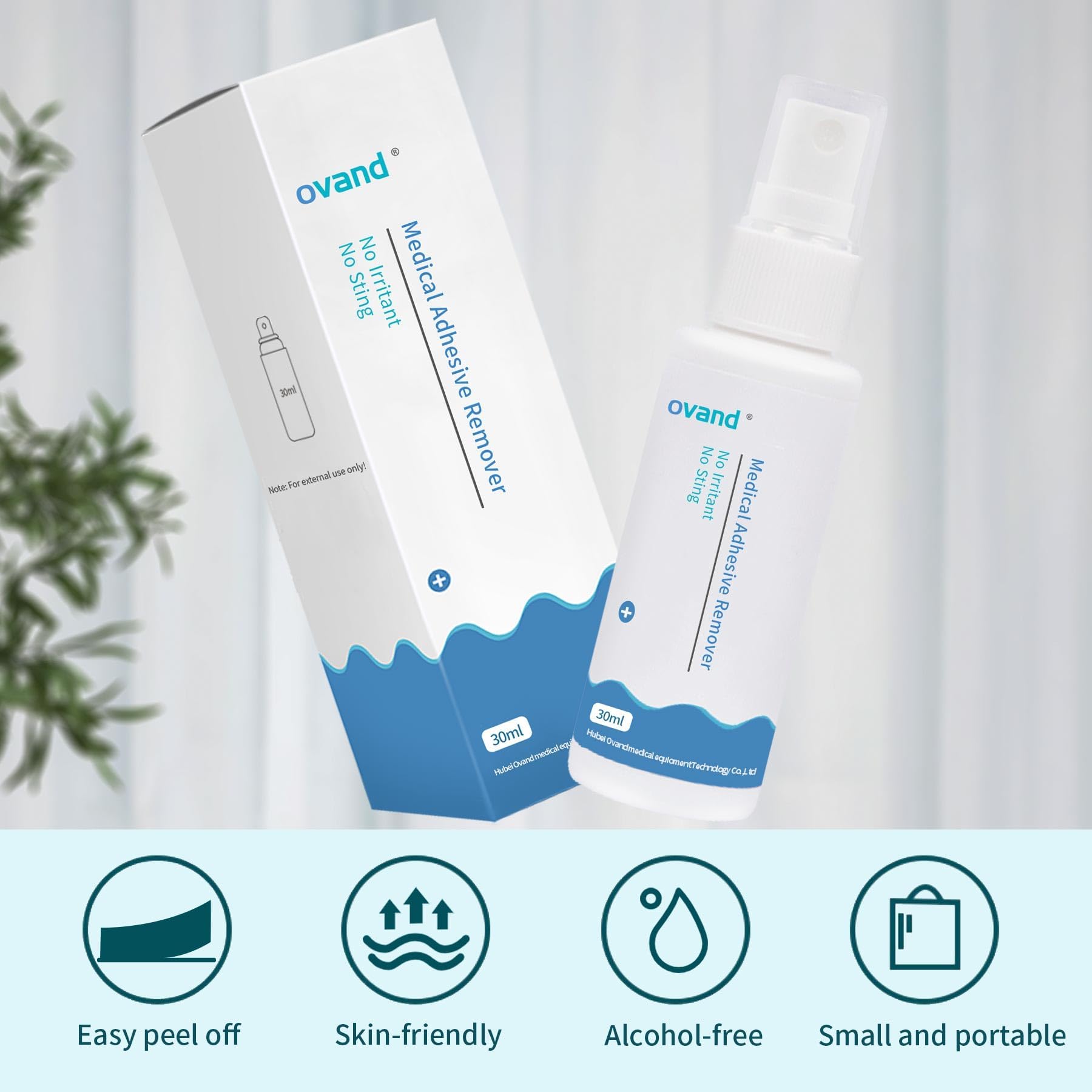 Ovand No Sting Adhesive Remover minimizes sting and skin irritation during removal