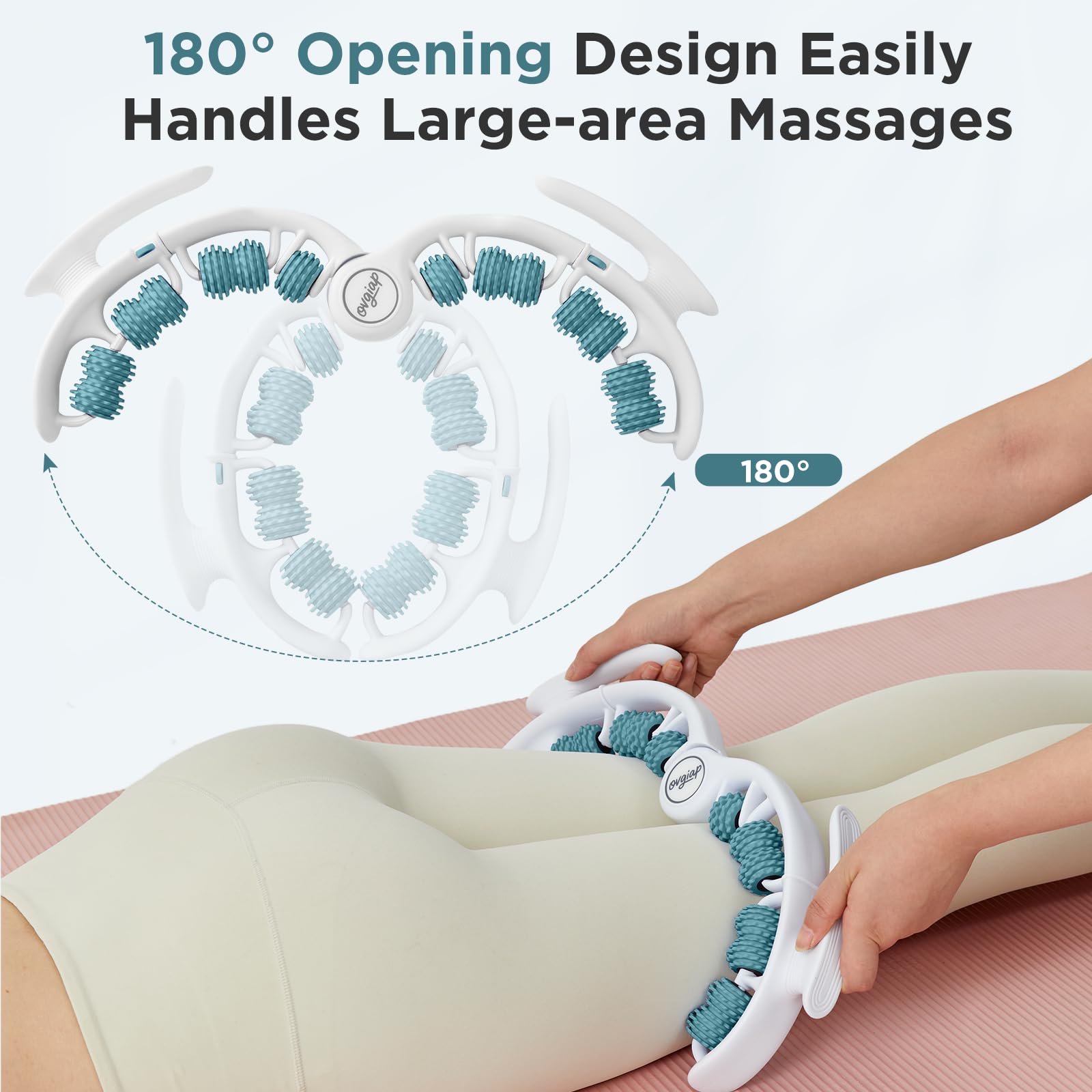 OVGIAP portable handheld massager fits in a gym bag for on-the-go relief.
