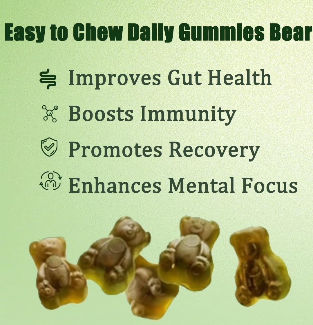 Oviaapo Greens Gummies serving, easy daily dosage for gut health