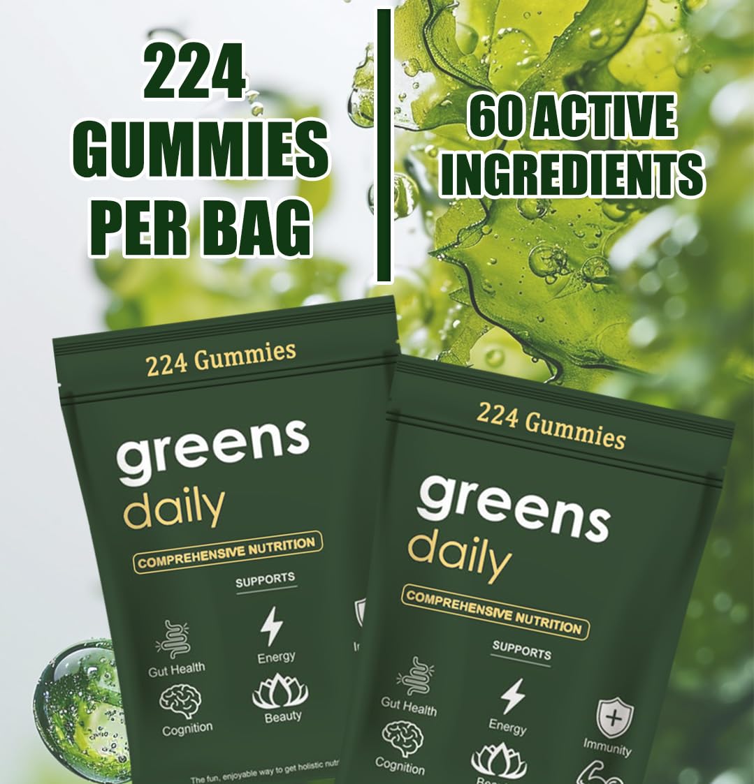 Oviaapo Greens Gummies taste, lightly sweetened greens flavor for daily use