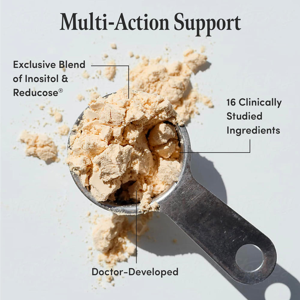 Close-up of Ovii Wellness 40:1 Myo-Inositol blend for hormonal support potential.