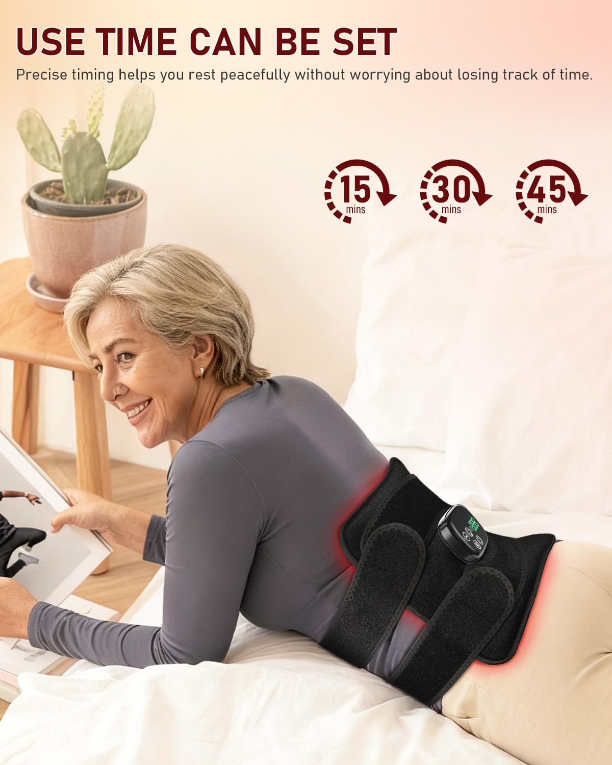 OVIMAZ cordless 5000mAh battery enables portable infrared therapy sessions.