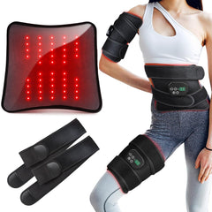 OVIMAZ red light therapy belt front view for at-home back and shoulder sessions.