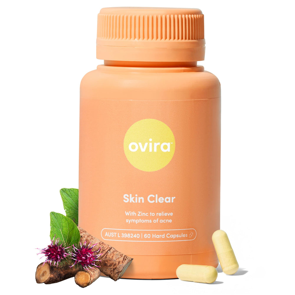 Ovira Skin Clear with ZincBright bottle for easy daily use and clearer skin