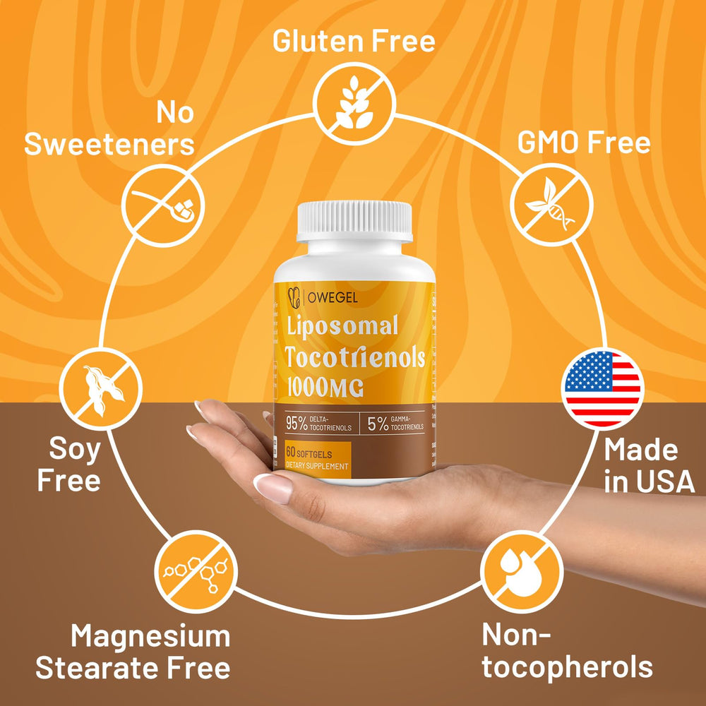 Owegel purity label highlights absence of artificial colors or preservatives.