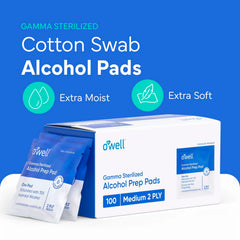 OWELL toallitas esteriles: doble capa para mayor comodidad en piel sensible.