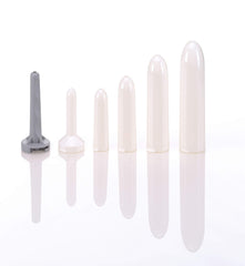 Owen Mumford Amielle Restore Vaginal Trainer in hand shows compact, travel-friendly size.