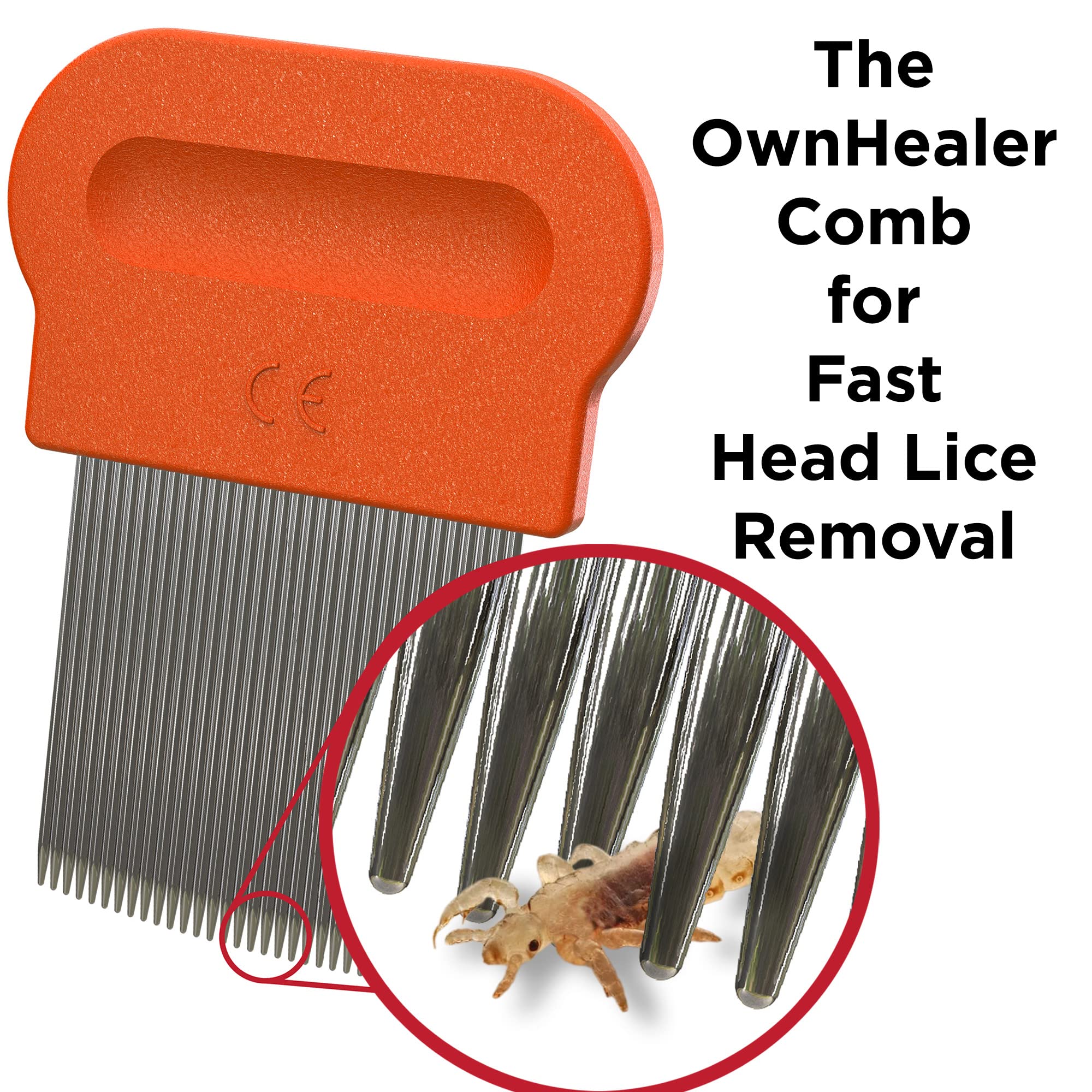 OWNHEALER peine-ergonomico-mango-texturado: agarre cómodo para control preciso
