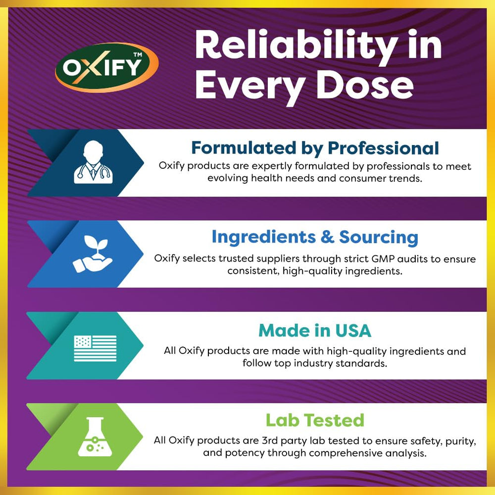 Oxify gluten-free and non-GMO badge on packaging.