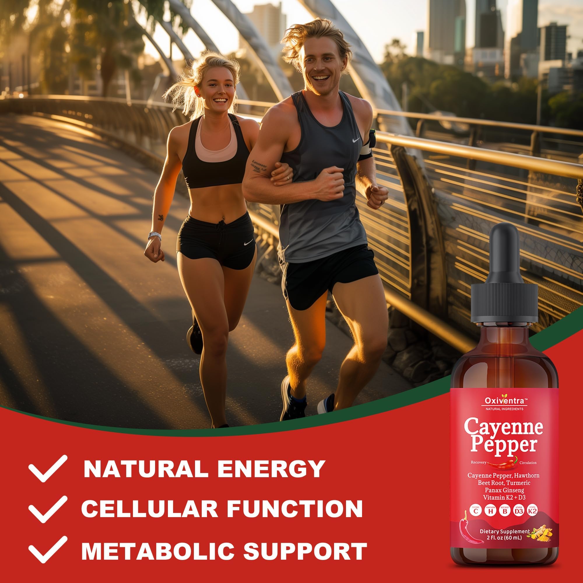 Oxiventra Cayenne Pepper Drops taste panel shows a sweet, heat-free profile