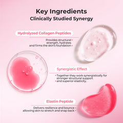OxyEnergy collagen pills with nails, implying stronger, healthier nails.