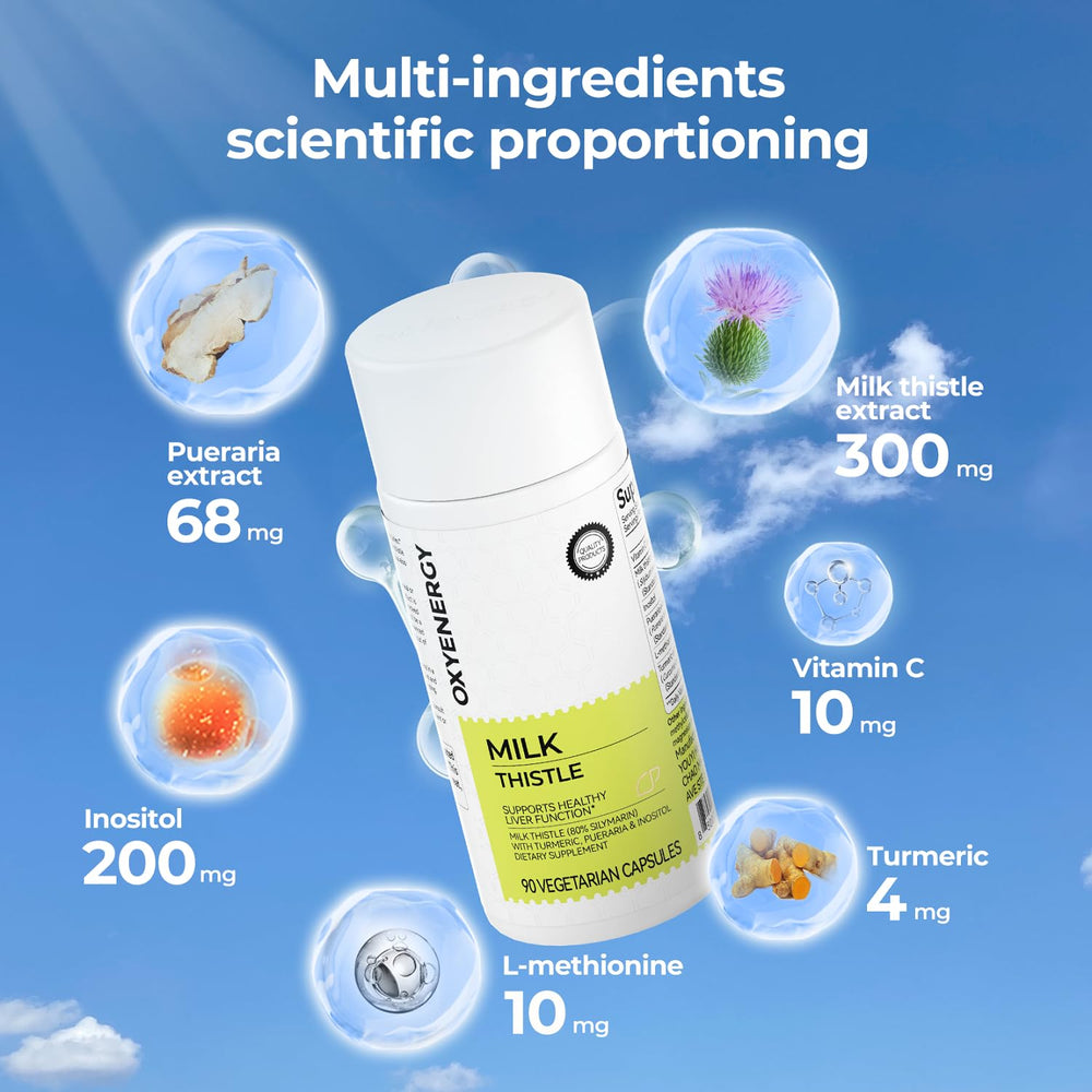 Ingredient blend in the formula: milk thistle, Vitamin C, Inositol, and Pueraria.