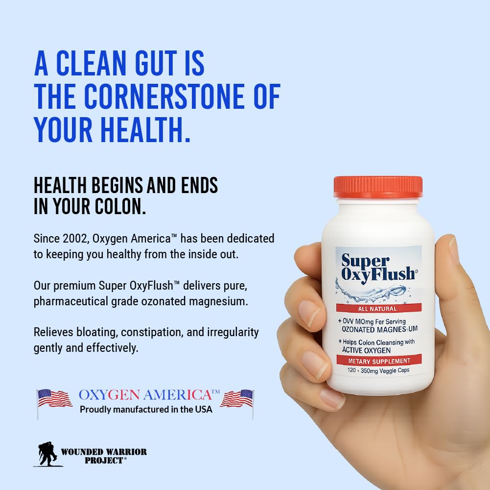 Oxygen America user taking capsule with water for daily routine