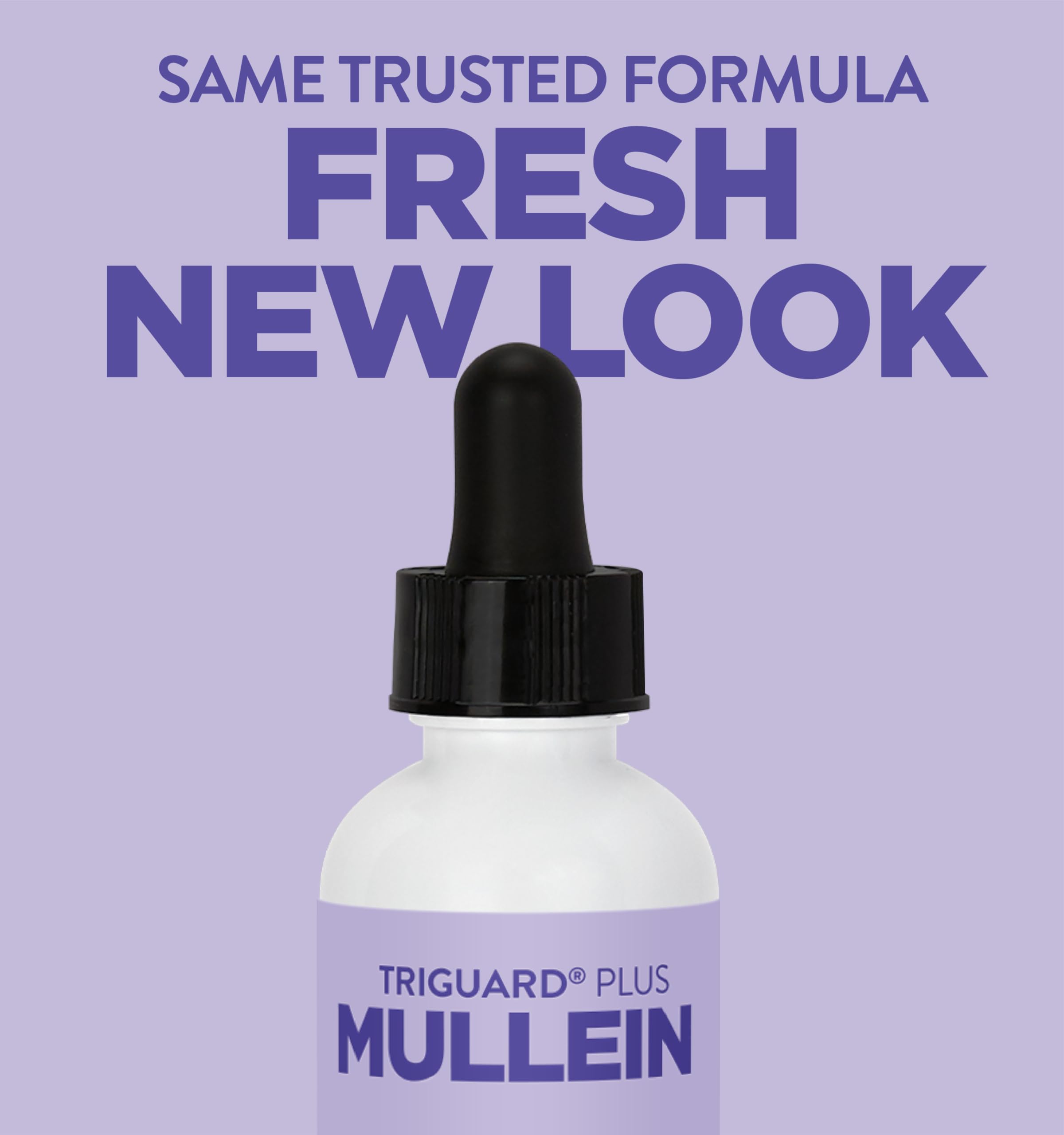 Oxygen Nutrition TriGuard Mullein Plus bottle back view displaying ingredients and alcohol-free formula.