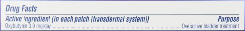 Oxytrol for Women patch on abdomen ready for four-day application to ease symptoms.