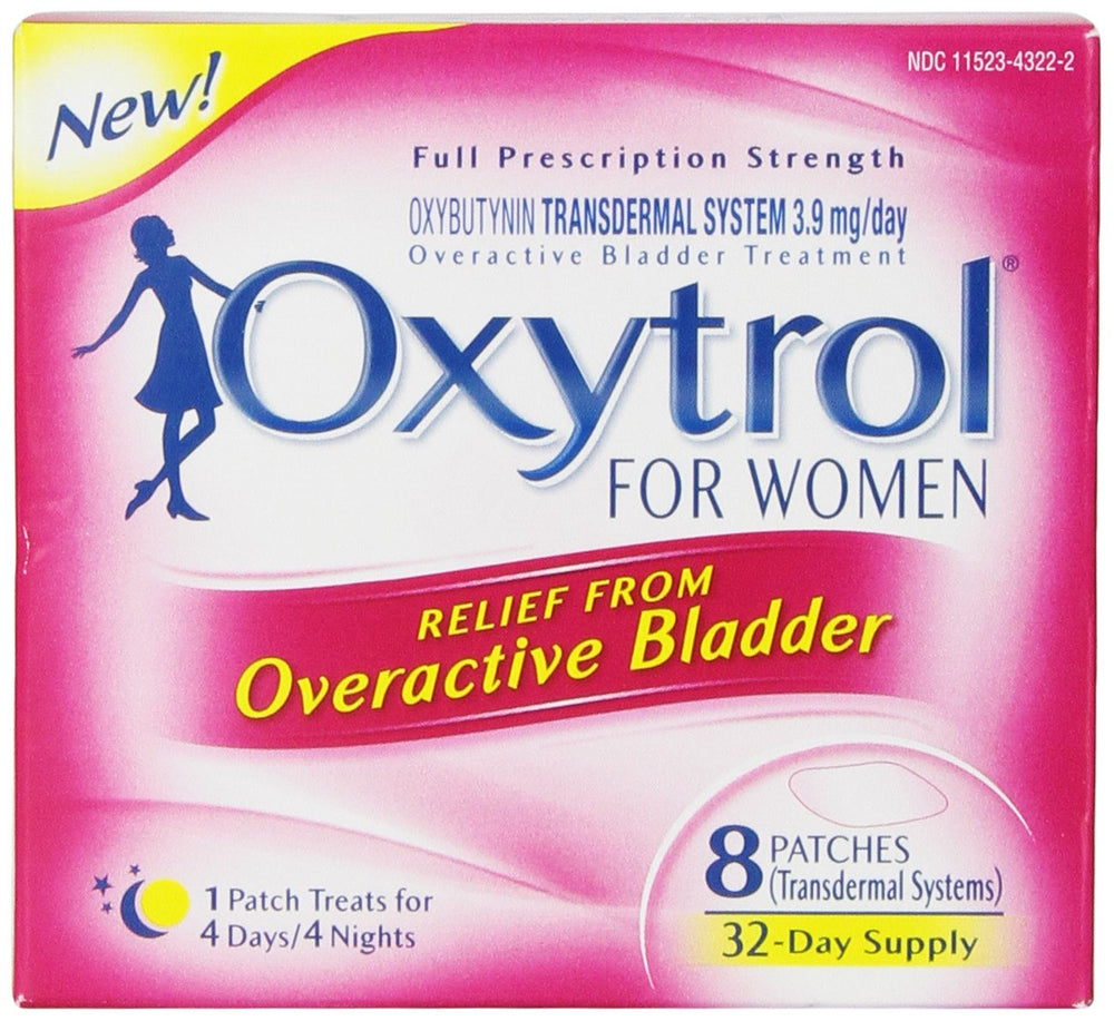 Oxytrol for Women patch on skin offers discreet, four-day wear for ongoing relief.