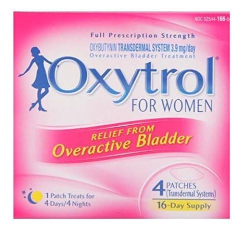 Oxytrol patch 4-count packaging for convenient rotation.