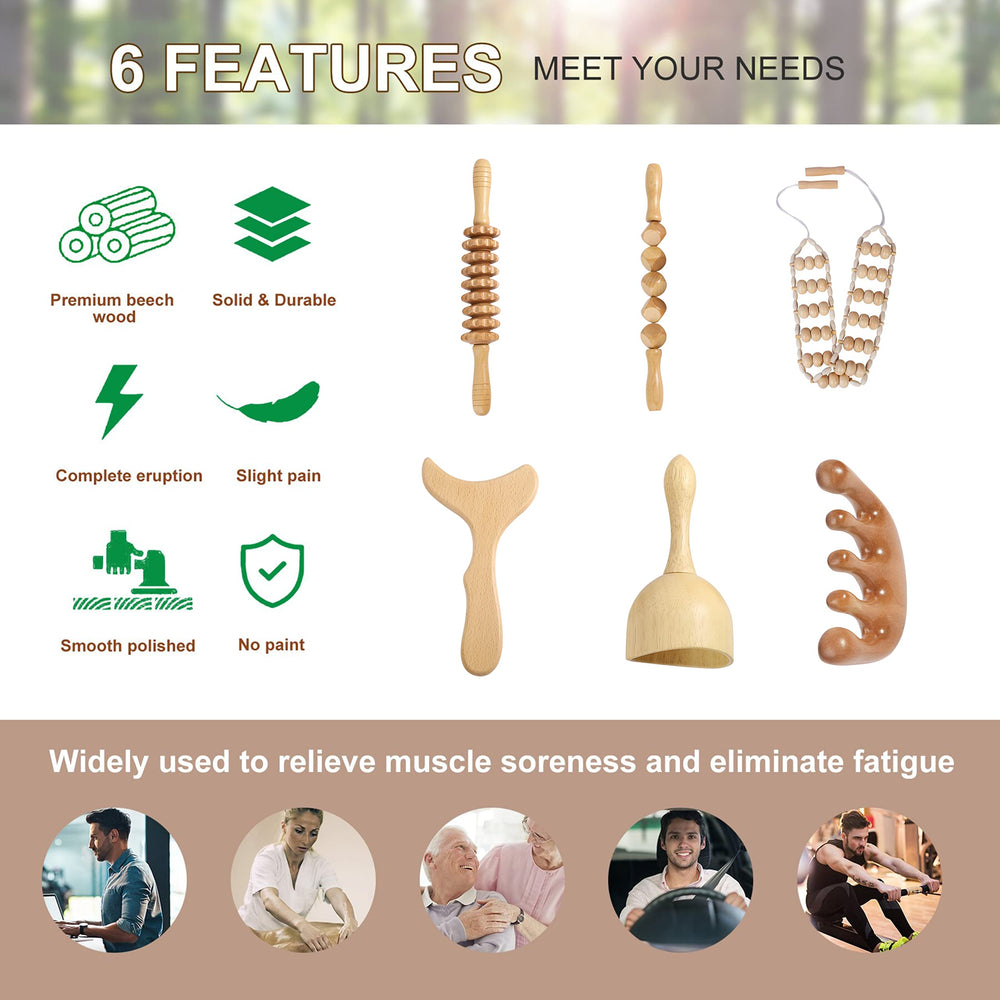 OYAMEQICH wood therapy cup for cupping-inspired care and muscle support