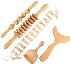 OYHMC Wood Therapy 9-wheel Stick used for contouring and lymphatic drainage.