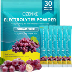 OZENKE grape electrolyte stick ready for quick post-workout hydration.