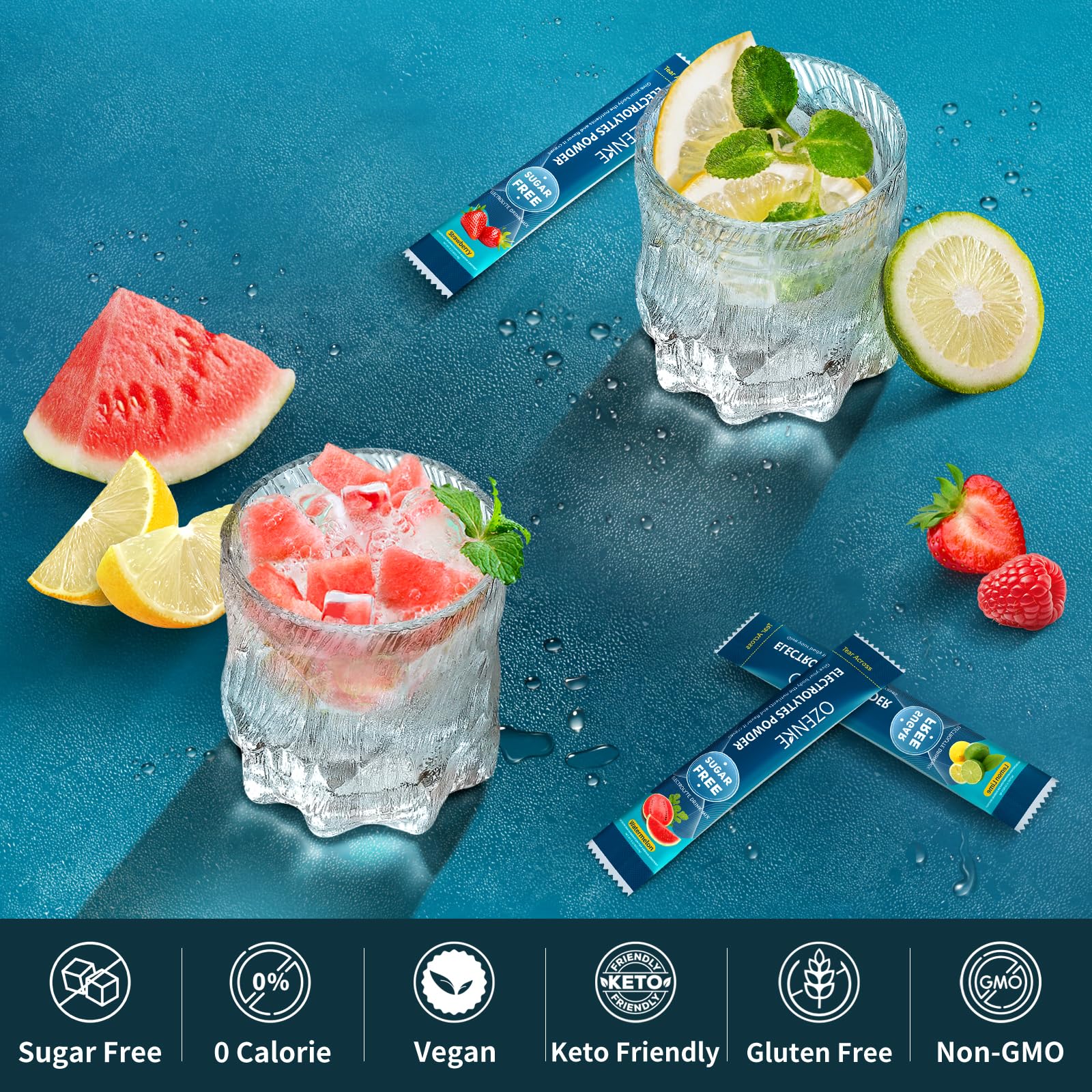 OZENKE Strawberry electrolytes stick for gluten free hydration on the go