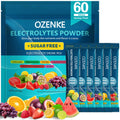 OZENKE Electrolyte Powder Packets – Sugar-Free Hydration Sticks, 60 Pack, 6 Flavors