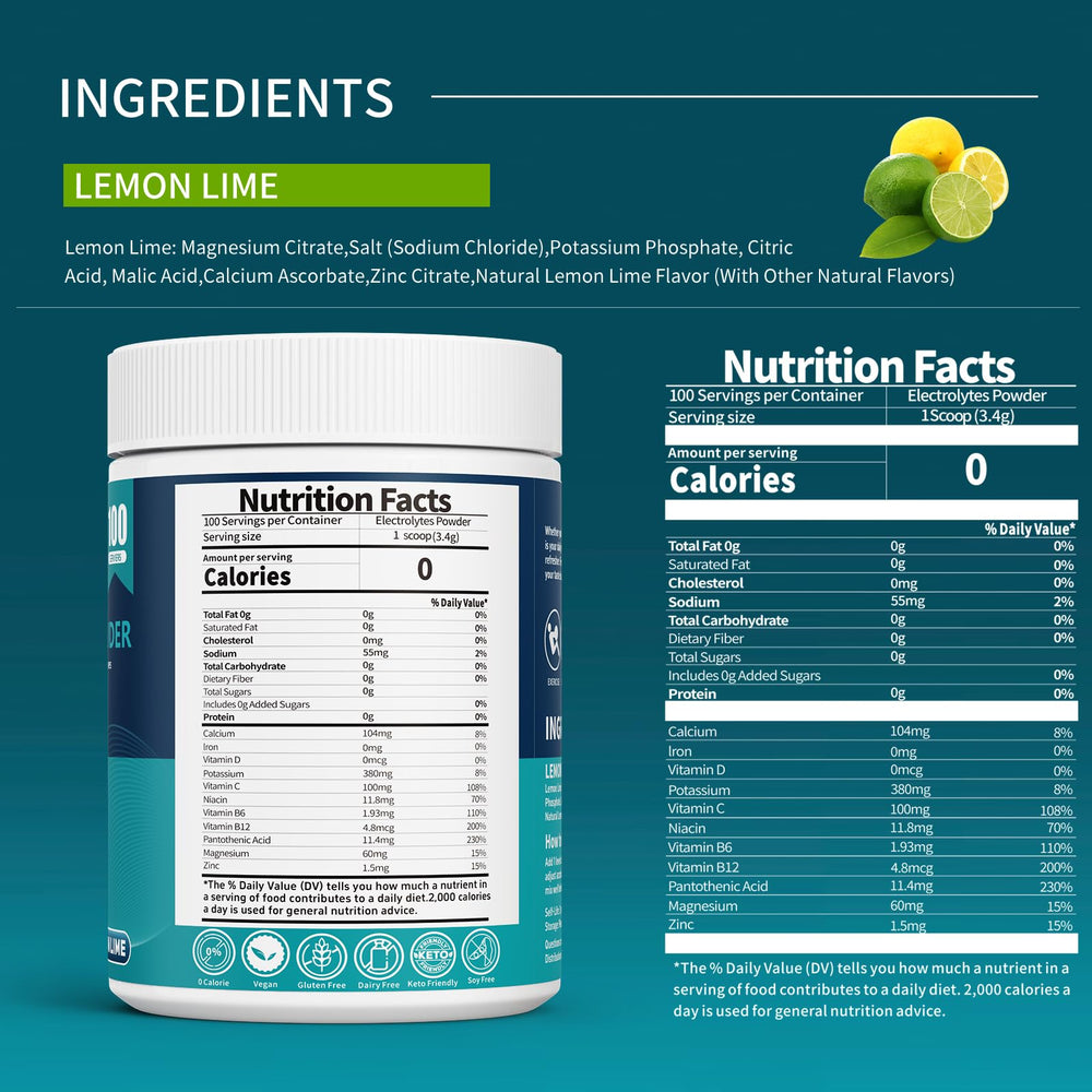 OZENKE sugar-free electrolyte powder supports calorie-free hydration.