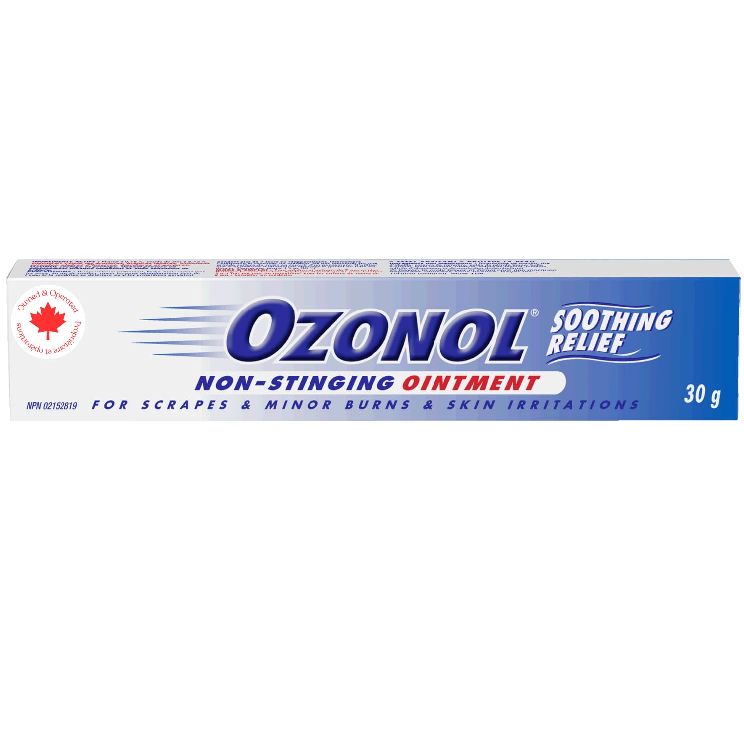 Ozonol Ointment 30G tube on a clean surface for everyday skin care