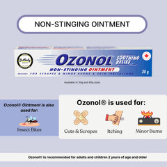 Ozonol Ointment being applied to the skin on hand