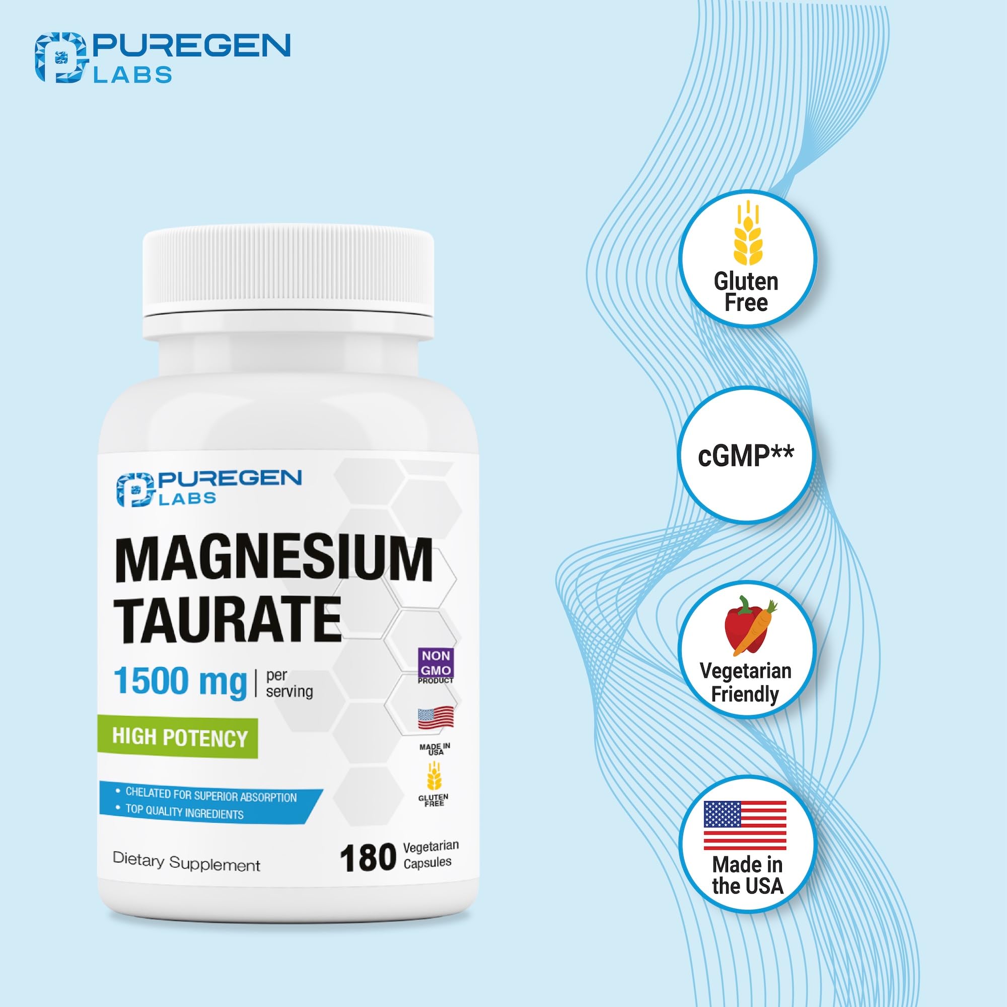 P Puregen Labs Magnesium Taurate usage guidance for daily wellness routine