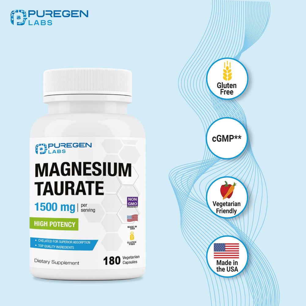P Puregen Labs Magnesium Taurate usage guidance for daily wellness routine
