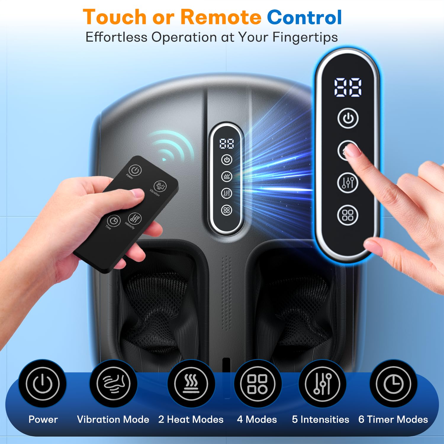 PACOVY acupressure nodes deliver precise massage across pressure points.