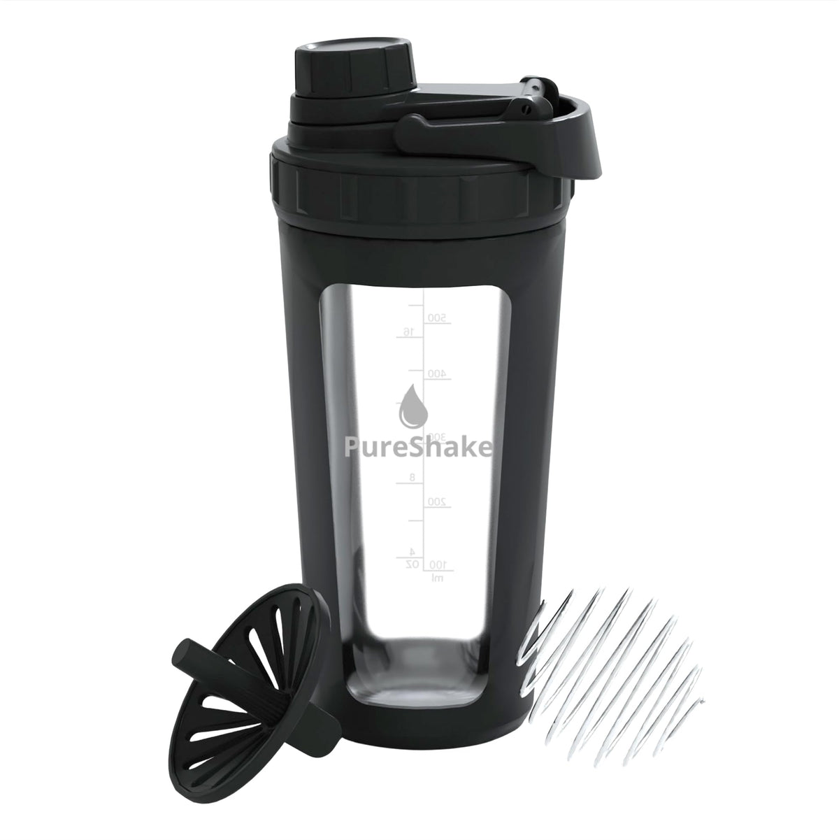 Paddi glass shaker bottle 20 oz with odorless glass for clean shakes.