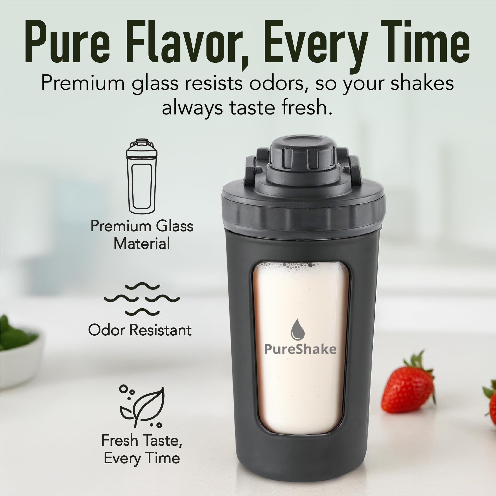 Paddi shaker cap leakproof ensures no leaks in gym bags.